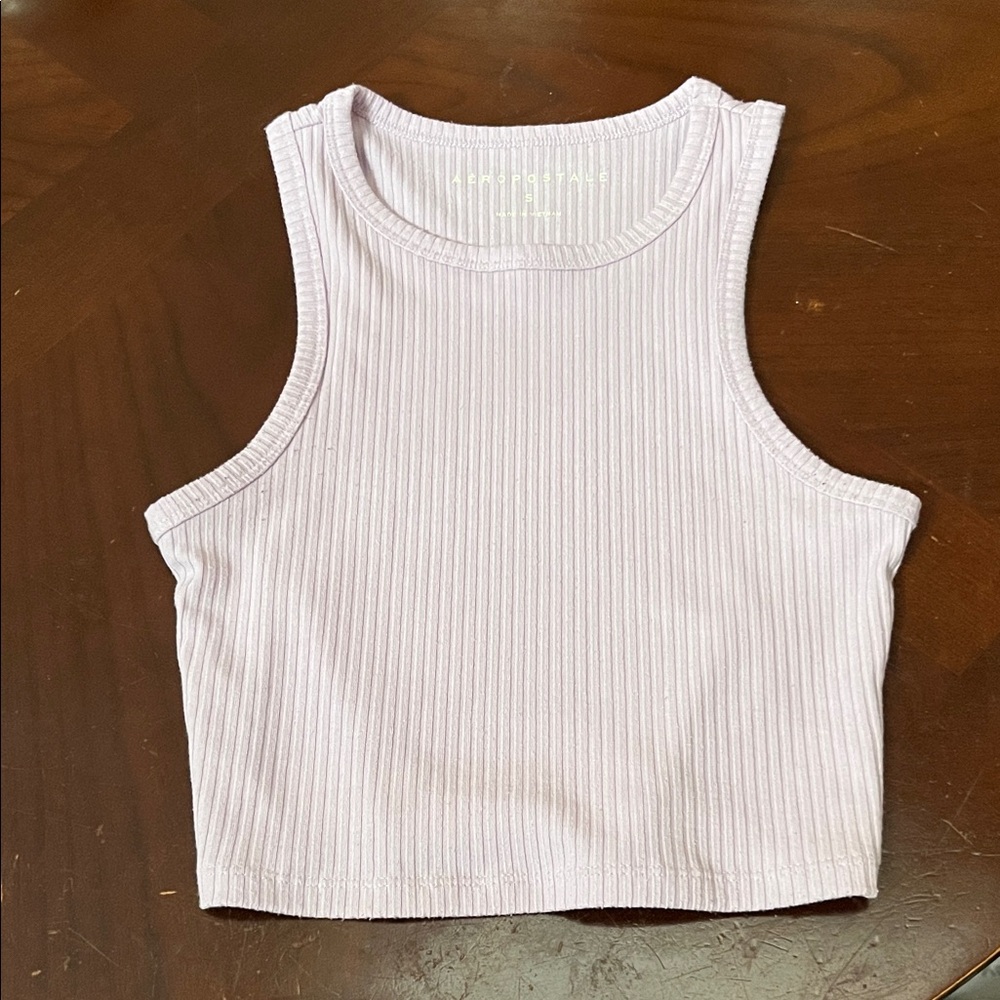 Aeropostale Lavender Ribbed Crop Top